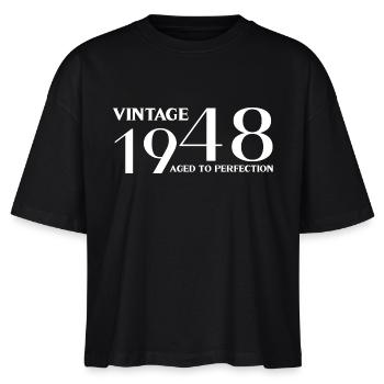 Vintage 1948 aged to perfection - T-shirt bio NOVA Stanley/Stella Femme - noir - Devant - Anna (173cm)