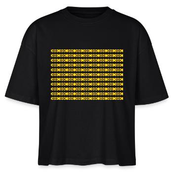 Drôle Tendance Noir Jaune Avertissement Ruban Avertissement - T-shirt bio NOVA Stanley/Stella Femme - noir - Devant - Anna (173cm)