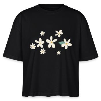 Fleurs marguerites idée cadeau - T-shirt bio NOVA Stanley/Stella Femme - noir - Devant - Anna (173cm)