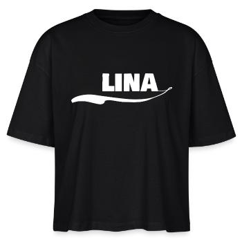 Prénom lina - T-shirt bio NOVA Stanley/Stella Femme - noir - Devant - Anna (173cm)