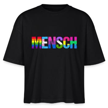 Mensch Pride Month LGBT LGBTQ - Stanley/Stella Frauen Boxy Bio-T-Shirt Nova - Schwarz - Vorne - Anna (173cm)