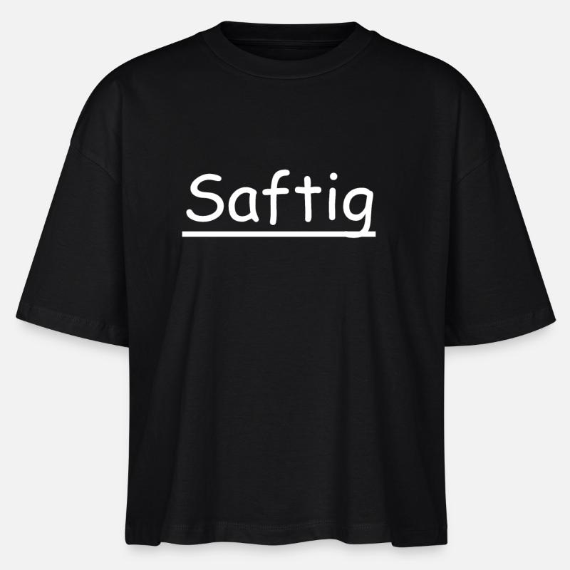 Saftig - Stanley/Stella Frauen Boxy Bio-T-Shirt Nova - Schwarz