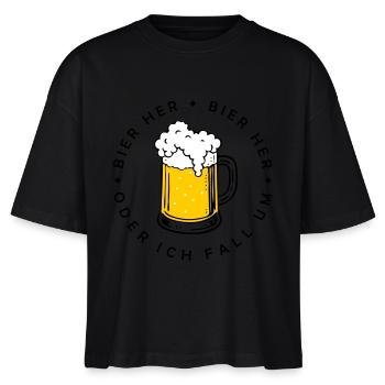 Bees here - Oder ich fall um! - Stanley/Stella Nova Women’s Boxy Organic T-Shirt - black - Front - Anna (173cm)