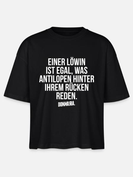 Löwin - Stanley/Stella Frauen Boxy Bio-T-Shirt Nova - Schwarz
