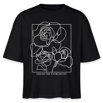 Subtiles Feministisches Statement Design - Stanley/Stella Frauen Boxy Bio-T-Shirt Nova - Schwarz - Vorne - Anna (173cm)