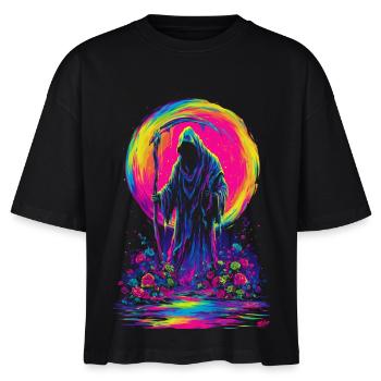 Neon Grim Reaper - Stanley/Stella Nova Women’s Boxy Organic T-Shirt - black - Front - Anna (173cm)