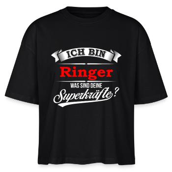Ringer Ringerin Ringen Ringkampf Superkräfte - Stanley/Stella Frauen Boxy Bio-T-Shirt Nova - Schwarz - Vorne - Anna (173cm)