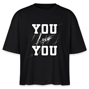 Sport Fitness Workout Bodybuilding Motivation - Stanley/Stella Frauen Boxy Bio-T-Shirt Nova - Schwarz - Vorne - Anna (173cm)