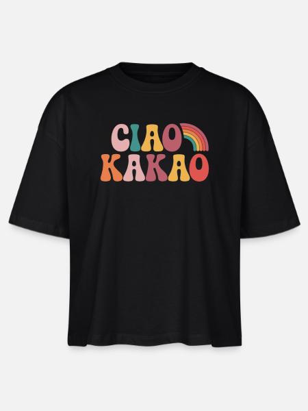 Ciao Kakao - Stanley/Stella Frauen Boxy Bio-T-Shirt Nova - Schwarz