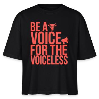 Soyez une voix pour le végétalien sans voix - T-shirt bio NOVA Stanley/Stella Femme - noir - Devant - Anna (173cm)