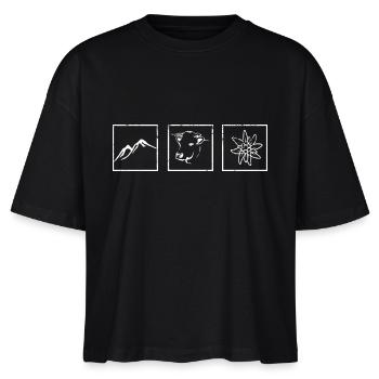 Ich liebe das Allgäu - Stanley/Stella Frauen Boxy Bio-T-Shirt Nova - Schwarz - Vorne - Anna (173cm)