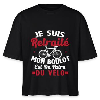Retraité Mon Boulot Est De Faire Du Vélo Humour - T-shirt bio NOVA Stanley/Stella Femme - noir - Devant - Anna (173cm)