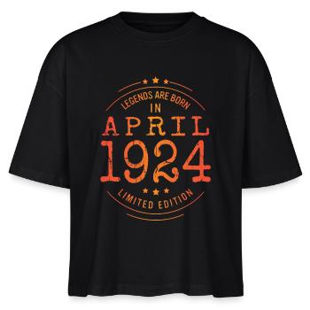 Anniversaire Avril 1924 Edition Limitée Millésime - T-shirt bio NOVA Stanley/Stella Femme - noir - Devant - Anna (173cm)