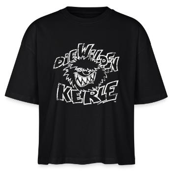 Die Wilden Kerle Original Logo used Look - Stanley/Stella Frauen Boxy Bio-T-Shirt Nova - Schwarz - Vorne - Anna (173cm)