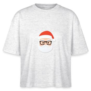Weihnachtsmann - Illustration - Stanley/Stella Frauen Boxy Bio-T-Shirt Nova - Weiß meliert - Vorne - Anna (173cm)