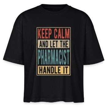 Apotheker Retro Geschenk - Stanley/Stella Frauen Boxy Bio-T-Shirt Nova - Schwarz - Vorne - Anna (173cm)