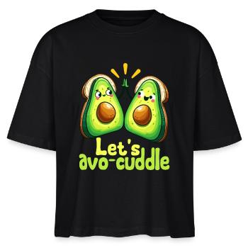 Let's cuddle avo cute motif - Stanley/Stella Nova Women’s Boxy Organic T-Shirt - black - Front - Anna (173cm)