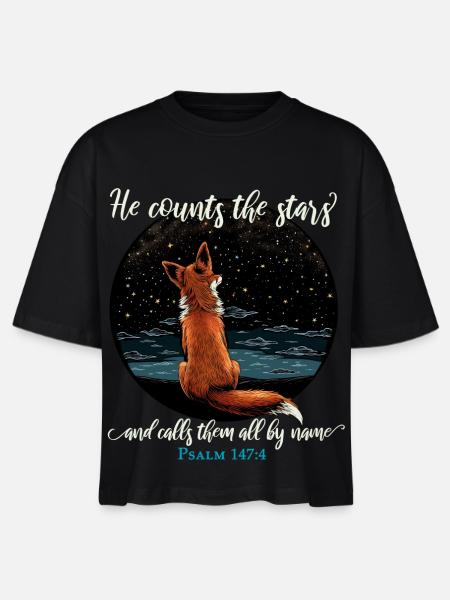 Bibelvers Christlich Religiös - Stanley/Stella Frauen Boxy Bio-T-Shirt Nova - Schwarz