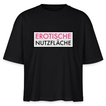 Erotische Nutzfläche | Erotik | Sex | Pärchen Frau - Stanley/Stella Frauen Boxy Bio-T-Shirt Nova - Schwarz - Vorne - Anna (173cm)