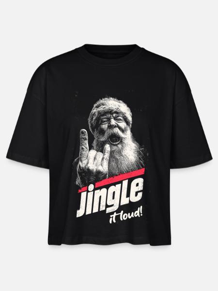 Jingle It Loud - Stanley/Stella Frauen Boxy Bio-T-Shirt Nova - Schwarz