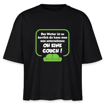 Das Wetter ist so herrlich, da kann man was ..... - Stanley/Stella Frauen Boxy Bio-T-Shirt Nova - Schwarz - Vorne - Anna (173cm)