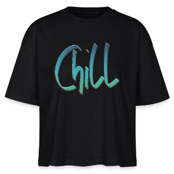 Chill mal wieder - Stanley/Stella Frauen Boxy Bio-T-Shirt Nova - Schwarz - Vorne - Anna (173cm)
