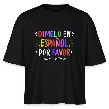 Spanish Spanish Teacher Language - Stanley/Stella Nova Women’s Boxy Organic T-Shirt - black - Front - Anna (173cm)