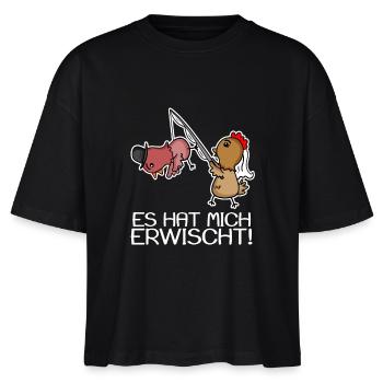 Es Hat Mich Erwischt! Junggesellenabschied - Stanley/Stella Frauen Boxy Bio-T-Shirt Nova - Schwarz - Vorne - Anna (173cm)