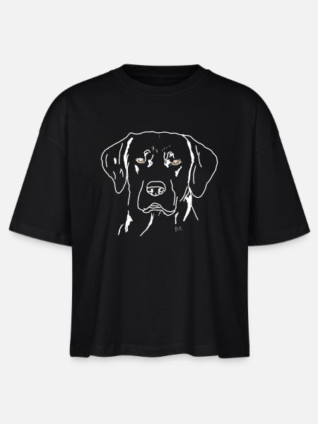 Labrador - Stanley/Stella Frauen Boxy Bio-T-Shirt Nova - Schwarz