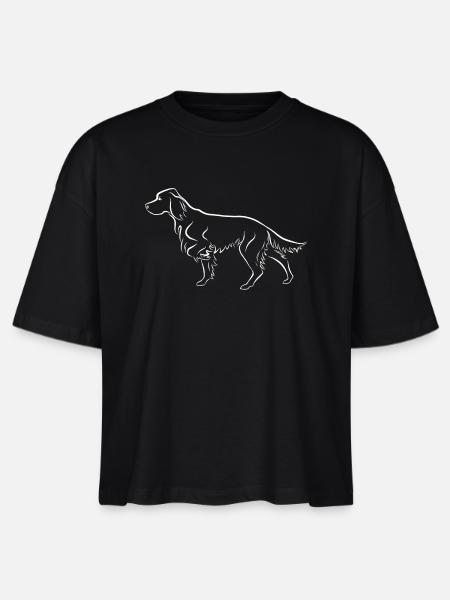 Setter vorstehend - Stanley/Stella Frauen Boxy Bio-T-Shirt Nova - Schwarz