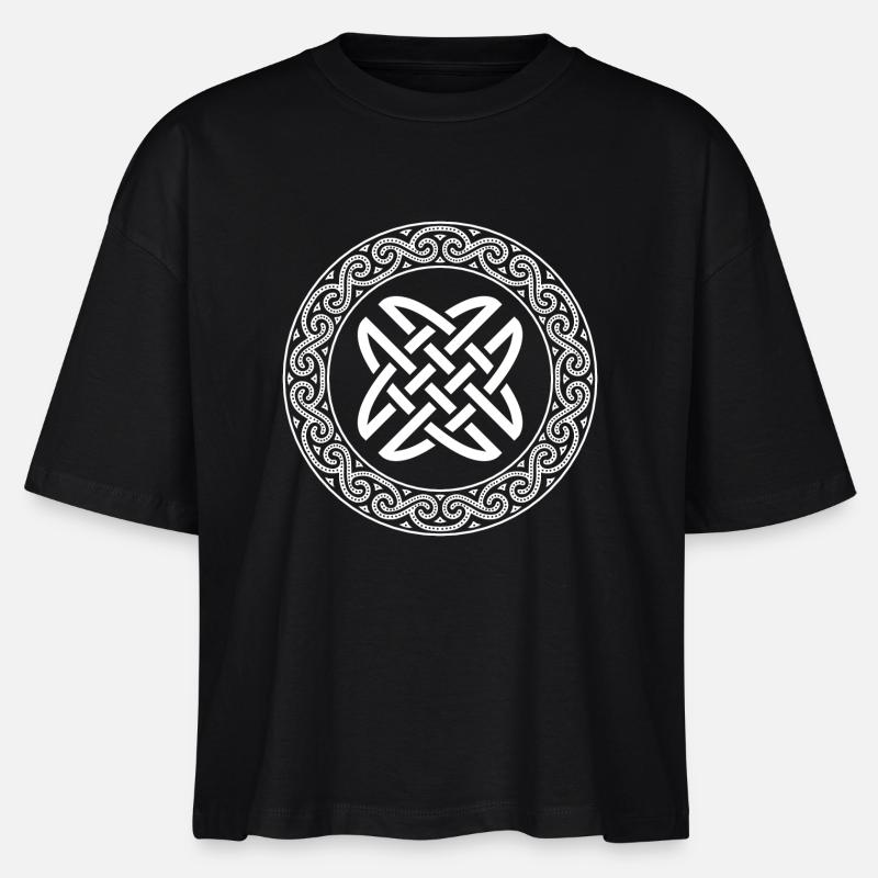 Celtic Knot - Stanley/Stella Nova Women’s Boxy Organic T-Shirt - black