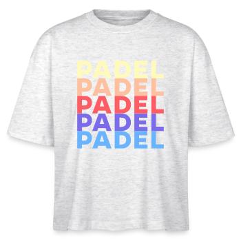 Padel Training Spruch Sportart Padelspiel Spieler - Stanley/Stella Frauen Boxy Bio-T-Shirt Nova - Weiß meliert - Vorne - Anna (173cm)