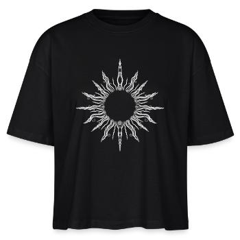 Sonne Mittsommer Sommer - Stanley/Stella Frauen Boxy Bio-T-Shirt Nova - Schwarz - Vorne - Anna (173cm)