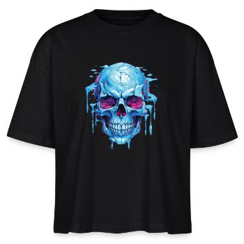 Neon Eis Schädelkunst - Stanley/Stella Frauen Boxy Bio-T-Shirt Nova - Schwarz - Vorne - Anna (173cm)