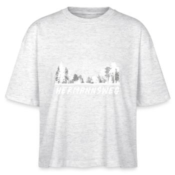Hermannsweg - Stanley/Stella Frauen Boxy Bio-T-Shirt Nova - Weiß meliert - Vorne - Anna (173cm)