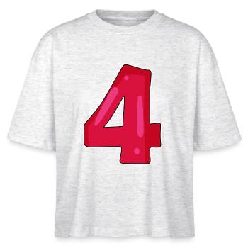 Numéro Quatre chiffres Numéro Quatrième Quatrième - T-shirt bio NOVA Stanley/Stella Femme - blanc chiné - Devant - Anna (173cm)