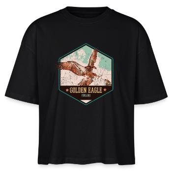 Steinadler von Finnland – Wilde Illustration - Stanley/Stella Frauen Boxy Bio-T-Shirt Nova - Schwarz - Vorne - Anna (173cm)