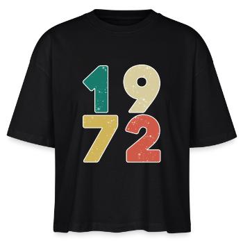 1972 - Né en 1972 - Construit en 1972 - T-shirt bio NOVA Stanley/Stella Femme - noir - Devant - Anna (173cm)