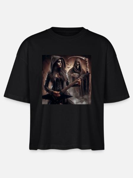 Guitariste et la faucheuse - T-shirt bio NOVA Stanley/Stella Femme - noir