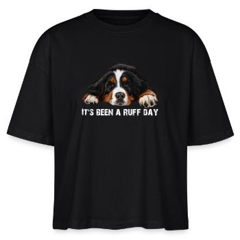 Berner Sennenhund - Stanley/Stella Frauen Boxy Bio-T-Shirt Nova - Schwarz - Vorne - Anna (173cm)