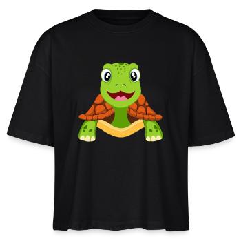 Tortues Tortues - T-shirt bio NOVA Stanley/Stella Femme - noir - Devant - Anna (173cm)