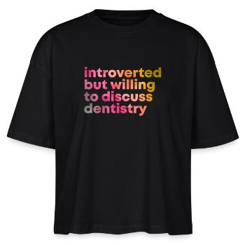 Zahnmedizin - Stanley/Stella Frauen Boxy Bio-T-Shirt Nova - Schwarz - Vorne - Anna (173cm)