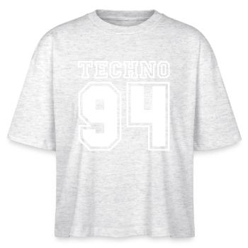 TECHNO 94 - Stanley/Stella Nova Women’s Boxy Organic T-Shirt - heather white - Front - Anna (173cm)