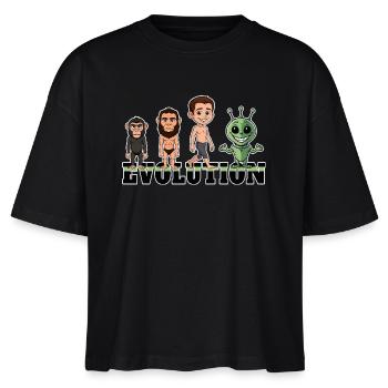 Evolution Alien - Stanley/Stella Frauen Boxy Bio-T-Shirt Nova - Schwarz - Vorne - Anna (173cm)