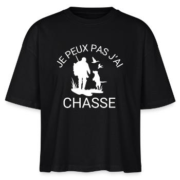 Je peux pas j'ai chasse - T-shirt bio NOVA Stanley/Stella Femme - noir - Devant - Anna (173cm)