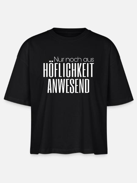 Höflichkeit - Stanley/Stella Frauen Boxy Bio-T-Shirt Nova - Schwarz