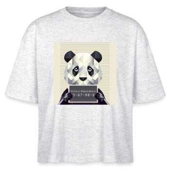 Panda Mugshot – Pris avec des animaux ! - T-shirt bio NOVA Stanley/Stella Femme - blanc chiné - Devant - Anna (173cm)