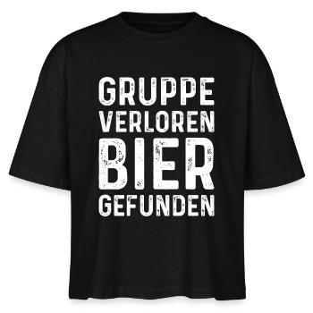 Festival Spruch Bier - Stanley/Stella Frauen Boxy Bio-T-Shirt Nova - Schwarz - Vorne - Anna (173cm)