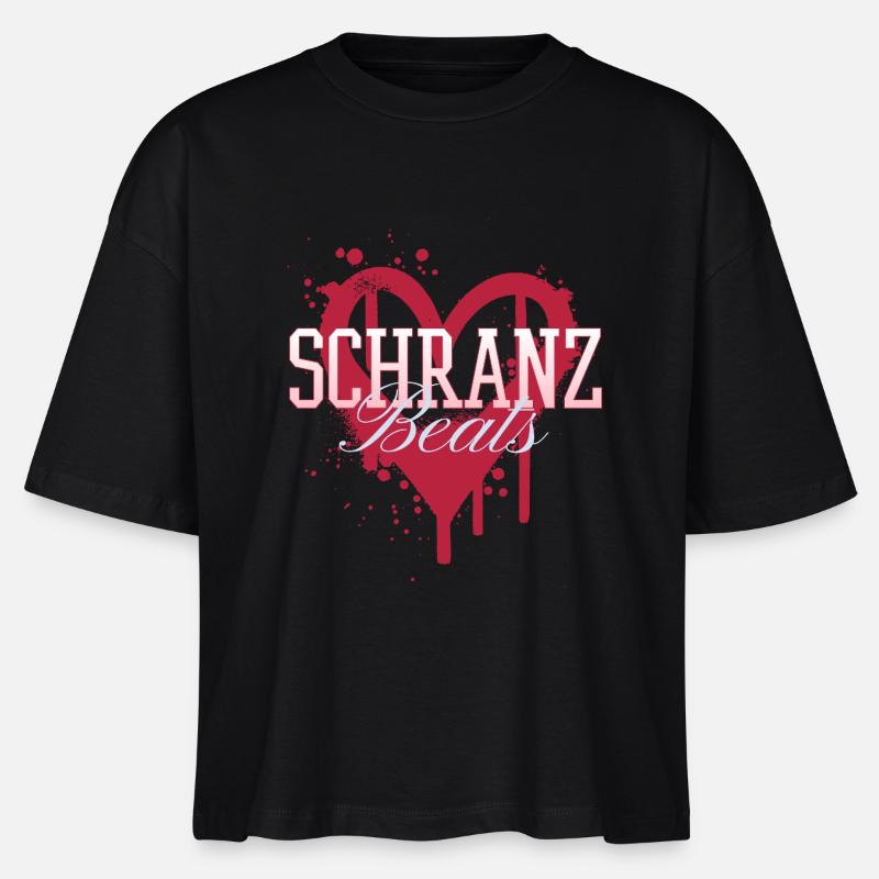 Schranz bat la techno rave - T-shirt bio NOVA Stanley/Stella Femme - noir