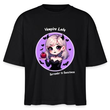 Süße Vampir Lady Kawaii Helloween Mädchen Teufelin - Stanley/Stella Frauen Boxy Bio-T-Shirt Nova - Schwarz - Vorne - Anna (173cm)
